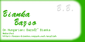 bianka bazso business card