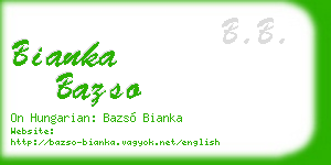 bianka bazso business card